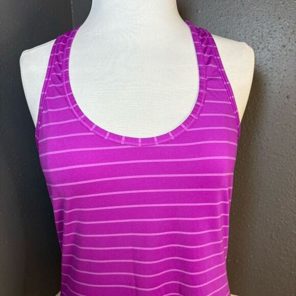 Athleta Purple Stripe Racerback Chi Tank - Picture 3 of 9